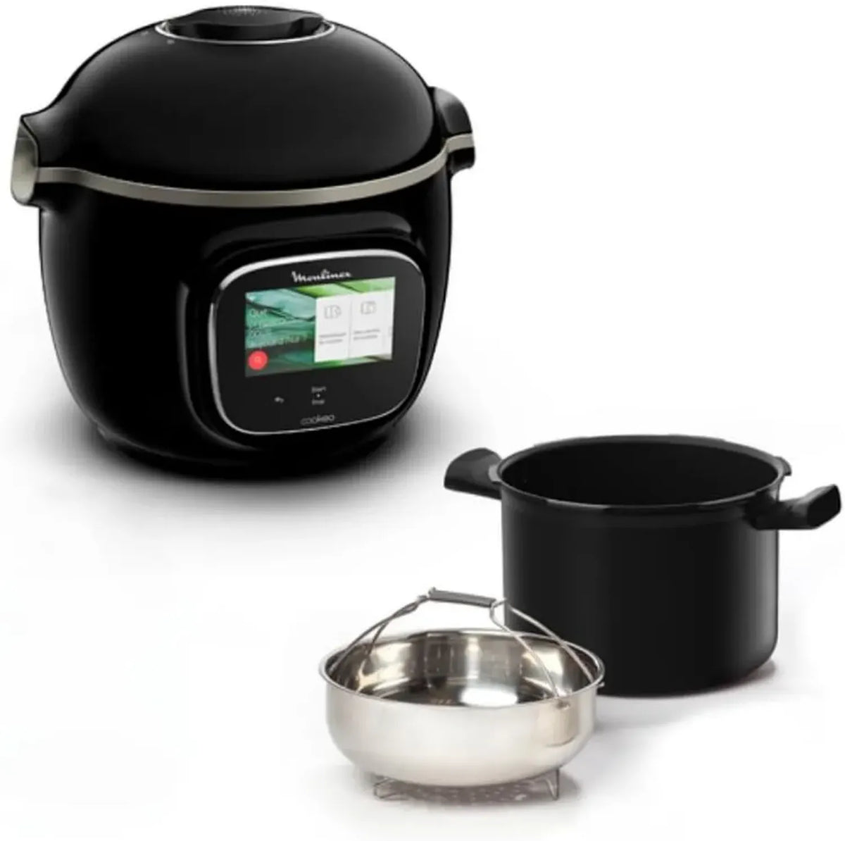 Moulinex CE9028 Multicooker WiFi con Touch Screen, 1600W, 6L, Cucina Multifunzionale con 13 Programmi e Ricette Veloci