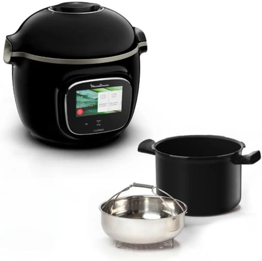 Moulinex CE9028 Multicooker WiFi con Touch Screen, 1600W, 6L, Cucina Multifunzionale con 13 Programmi e Ricette Veloci