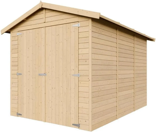 Capanno in Legno Naturale 6m² con Finestre per Giardino e Deposito - TIMBELA M105