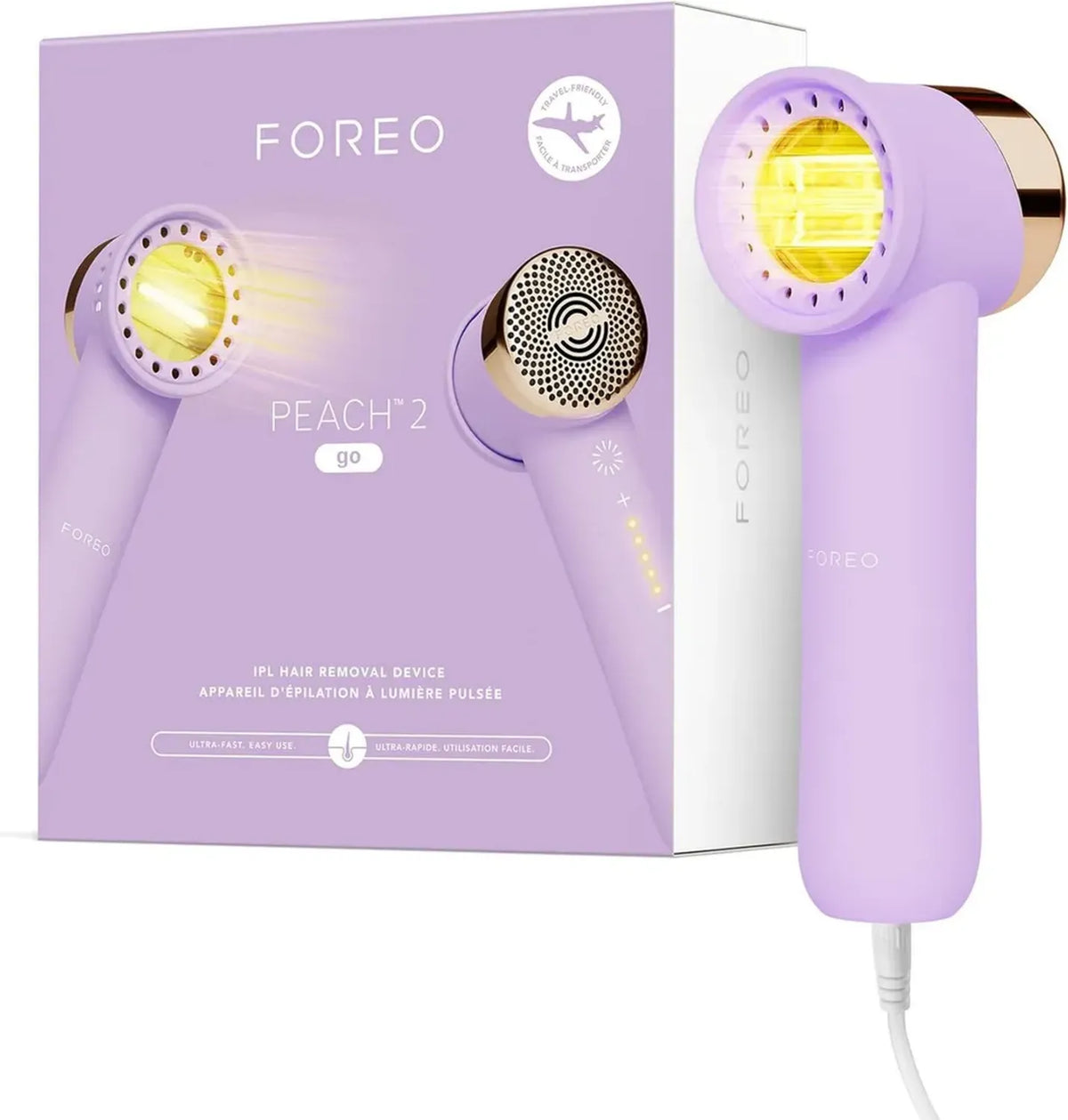 FOREO PEACH 2 Go - Epilatore a Luce Pulsata per Uomo e Donna con Sistema Refrigerante
