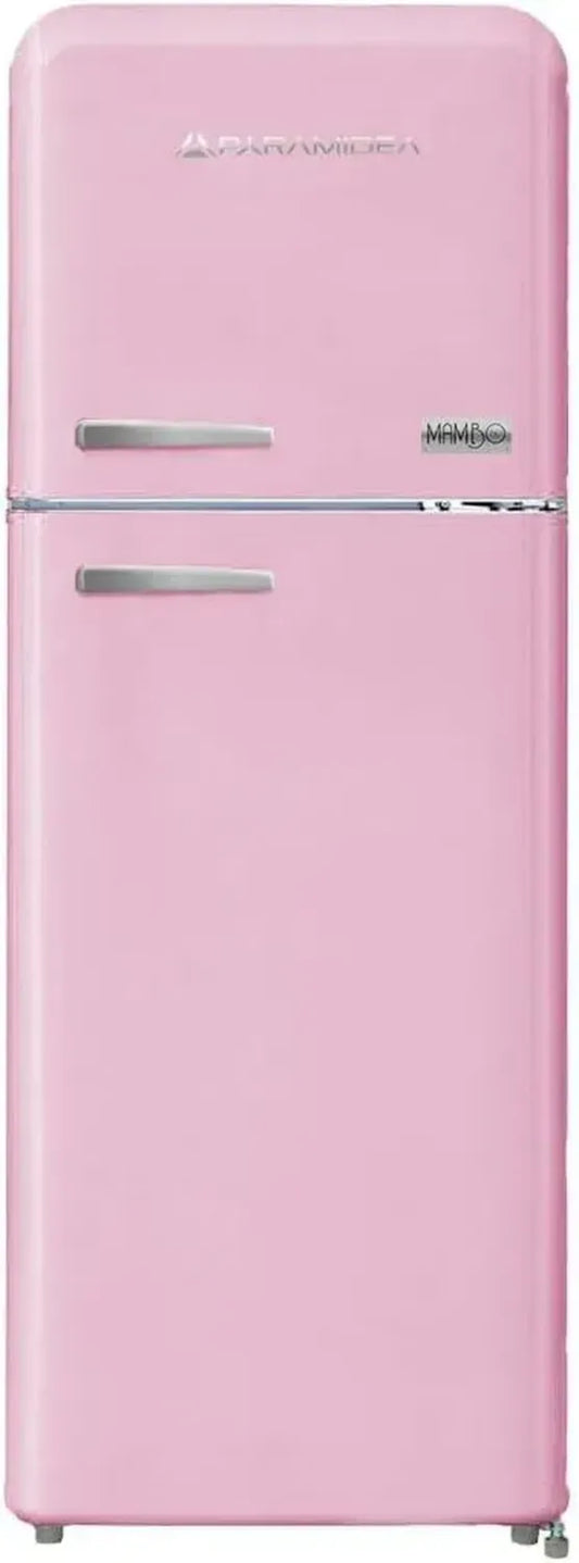 PYRAMIDEA Frigorifero Vintage Rosa Satinato con Doppia Porta e Ventilazione 240 L
