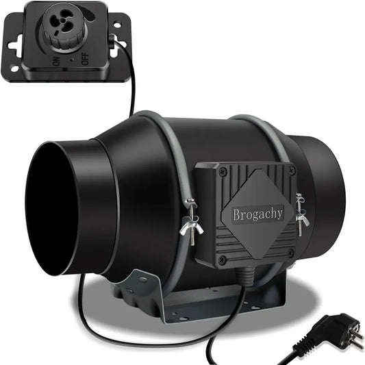 Aspiratore d'Aria 150mm con Velocità Regolabile, 689 m³/h, Motore EC Trifase, Ideale per Coltura Idroponica e Uso Domestico