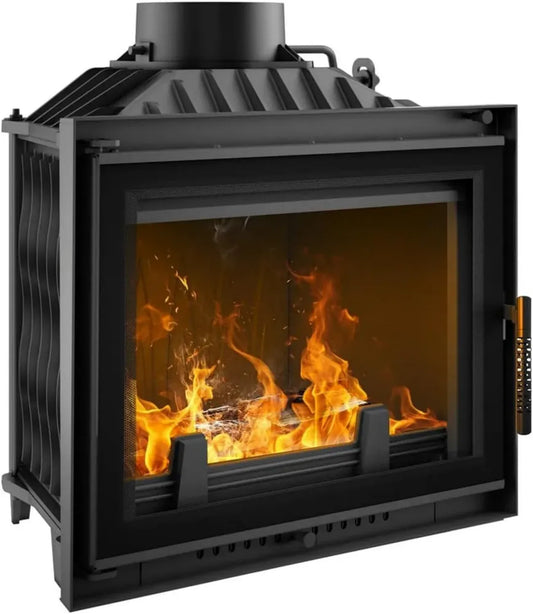 Caminetto a legna in ghisa ANTEK 12 kW con vetro resistente