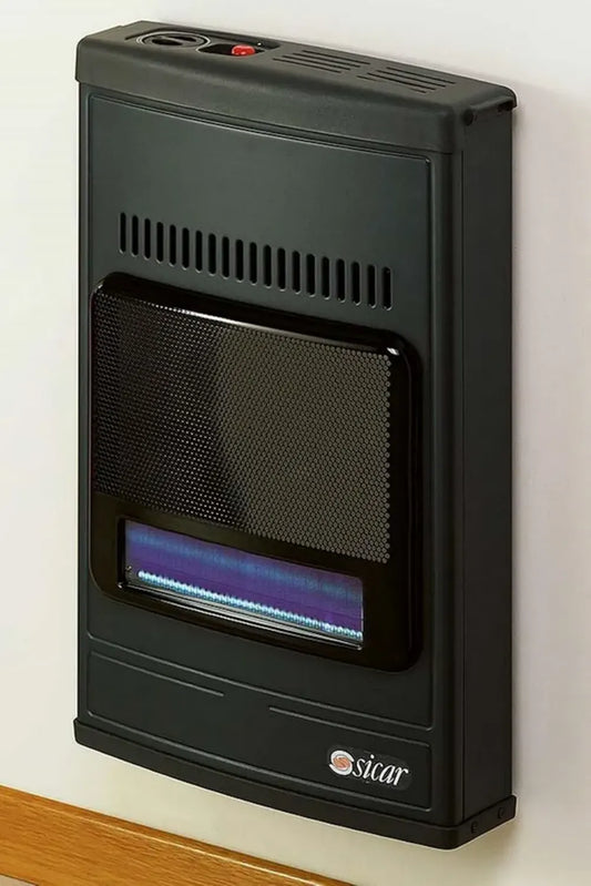 Stufa a Gas Metano Blu Flame 4100 W Sicar Grigia da Parete o Piedi