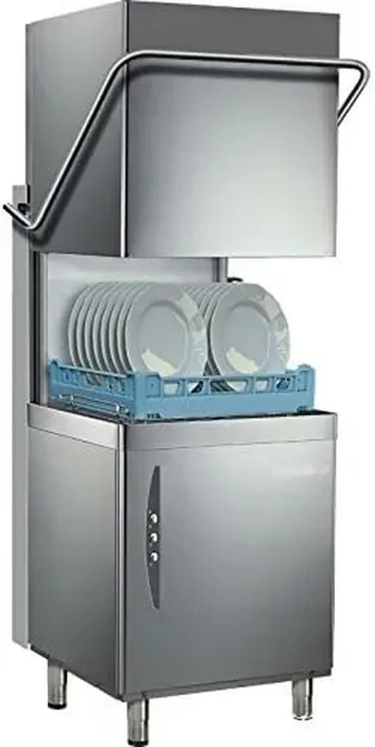 Lavastoviglie a capote in acciaio inox con cestello 50x50 cm, cicli multipli, installazione libera