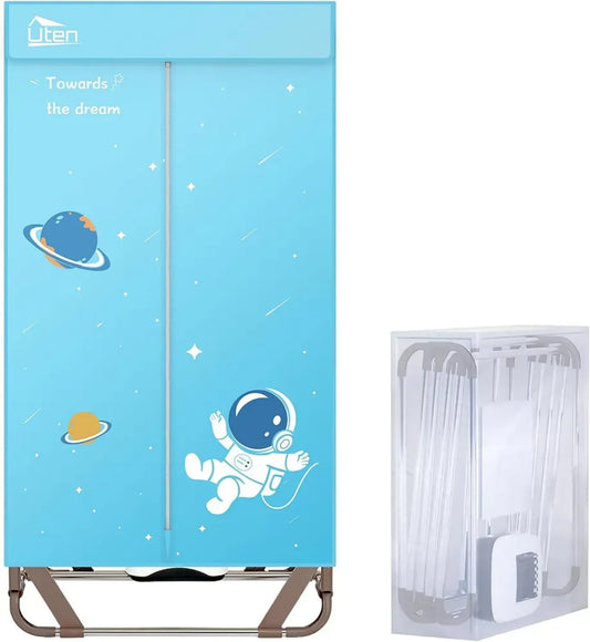 Asciugatrice Portatile Pieghevole 1500W Uten, 140cm con Alta Capacità 15KG e Riduzione Rumore, Perfetta per Casa e Dormitorio