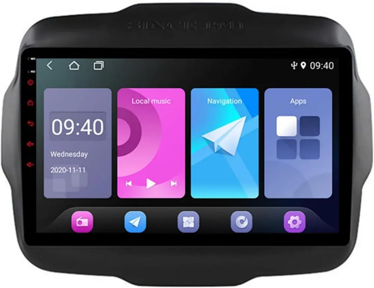 Autoradio Android 15 per Jeep Renegade 2014-2018 con Carplay da 9 pollici, Navigatore GPS e Telecamera di Backup
