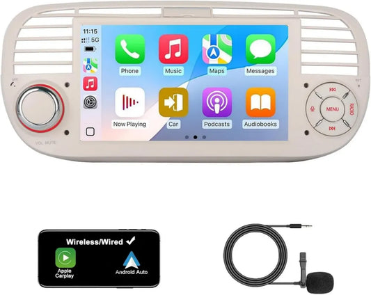 Sistema Multimediale per Fiat 500 (2007-2015) con Touch Screen e CarPlay/Android Auto