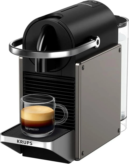 Krups XN306T10 Nespresso Pixie, Macchina per Caffè a Capsule, Selezioni Personalizzate, Design Elegante, Risparmio Energetico