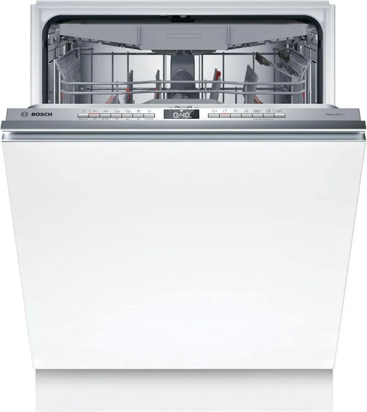 Bosch SMV4ECX27E Serie 4, Lavastoviglie Integrata con Controllo Smart, Cestelli Regolabili, Indicatore LED a Pavimento, Eco Acciaio, 60 cm