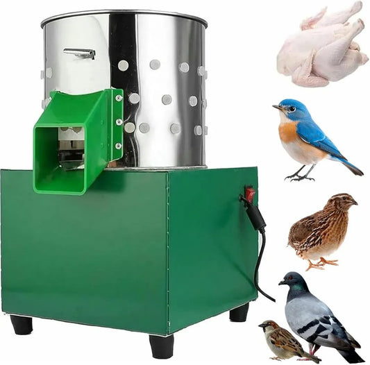 Spiumatrice Automatica in Acciaio Inox per Polli e Tacchini, 110 Dita di Gomma