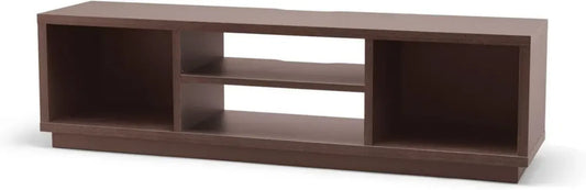 Iris Ohyama Porta TV in Legno con Ripiani, Adatto per TV fino a 65 Pollici, Ideale per Soggiorno e Ufficio, Colore Marrone