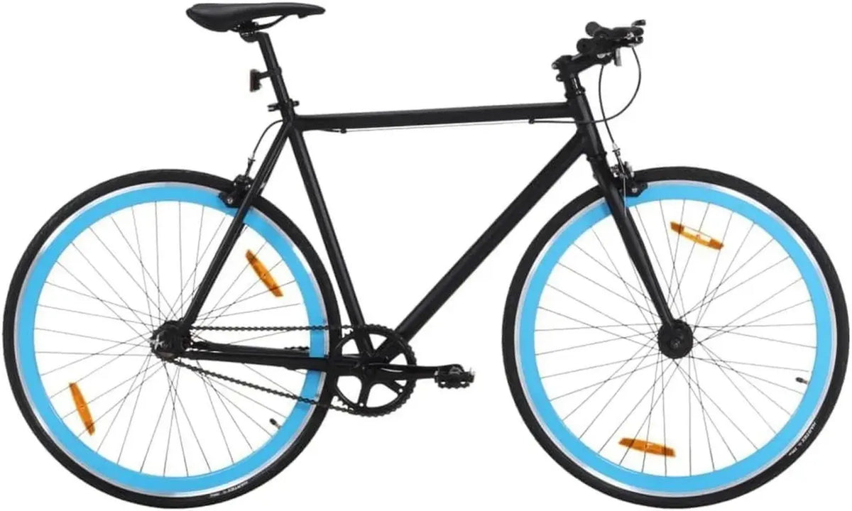 Bicicletta Scatto Fisso Nero e Verde 700c, Misura Telaio: 59 cm