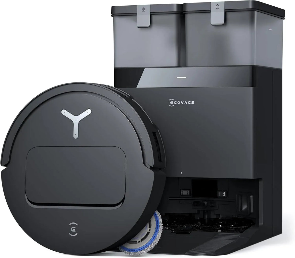 ECOVACS DEEBOT T50 PRO OMNI Gen2 Robot Aspirapolvere e Lavapavimenti, Potenza 21000 Pa, Spazzola Laterale Estensibile, Sistema di Detergente Automatico, Colore Nero