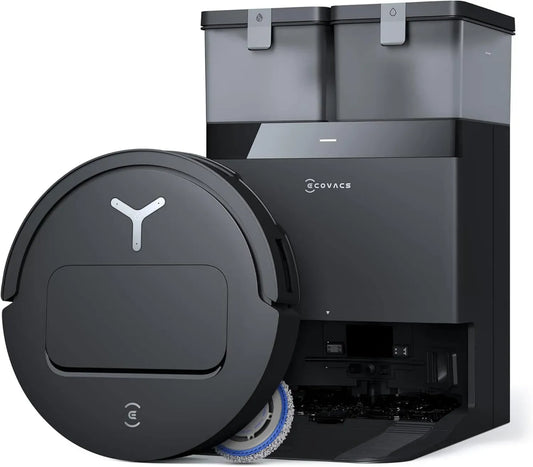 ECOVACS DEEBOT T50 PRO OMNI Gen2 Robot Aspirapolvere e Lavapavimenti, Potenza 21000 Pa, Spazzola Laterale Estensibile, Sistema di Detergente Automatico, Colore Nero