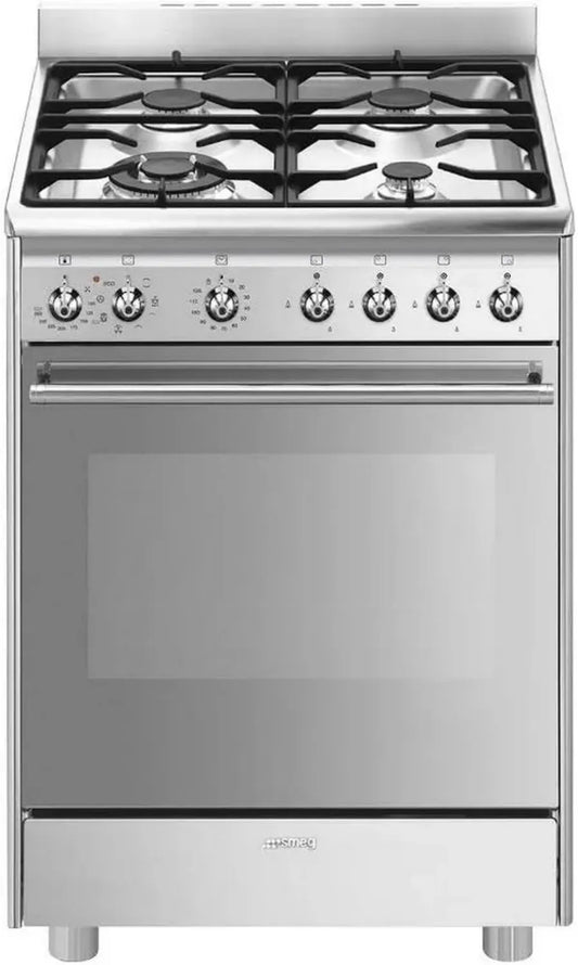 Smeg Forno a Gas in Acciaio Inossidabile con Piano Cottura CX68MF8-2