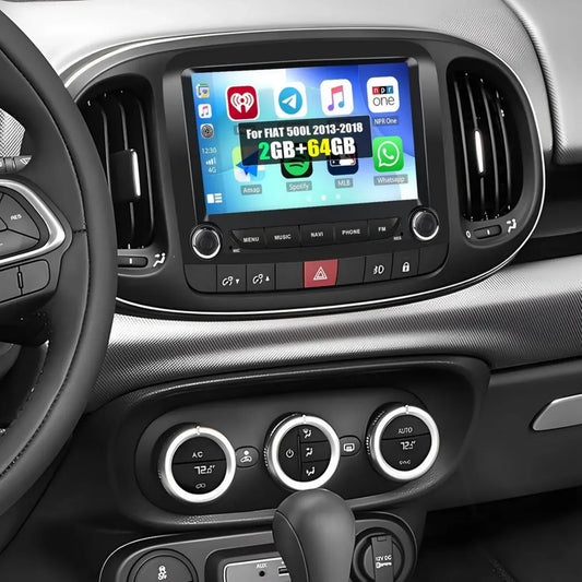 Autoradio Android 13 7'' per Fiat 500L 2013-2018, CarPlay e Android Auto, Schermo HD, Bluetooth, GPS, WiFi, Controlli al volante