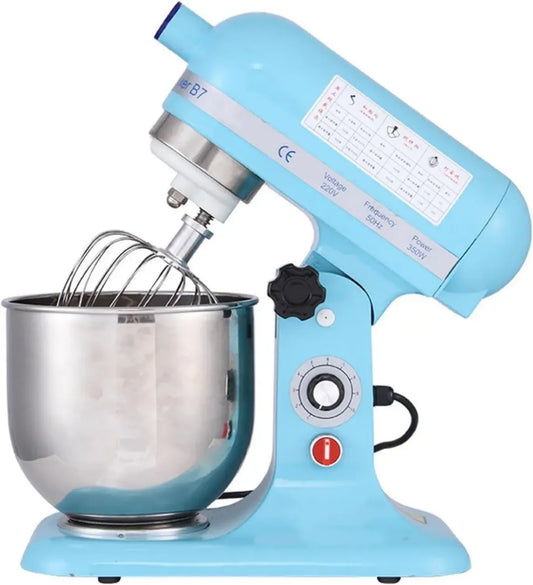 Impastatrice Planetaria 9 Velocità con Ciotola Inox 7L, Per Cucina, Torte e Gelato, Blu